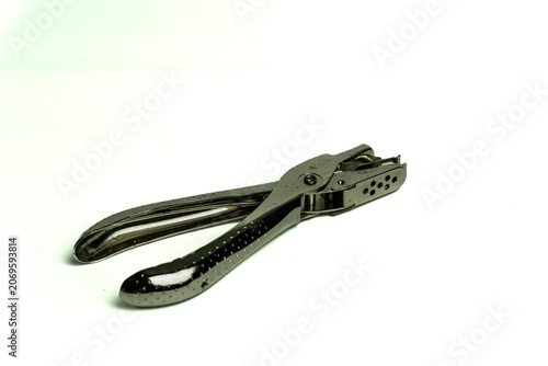 Leather Hole Punch Pliers Isolated On White Background