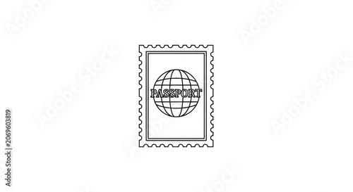 Vintage America Postage Stamp Design.