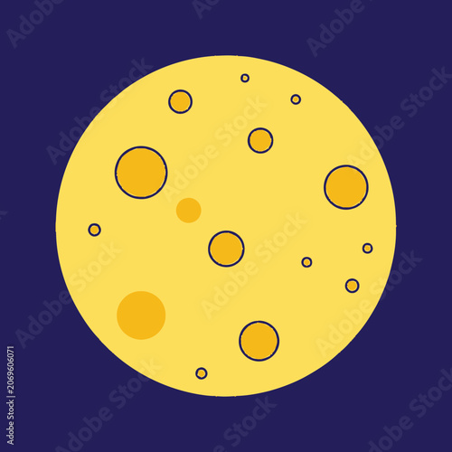 Yellow Cheese Wheel with Holes.