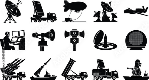 Foto Air defense system icons