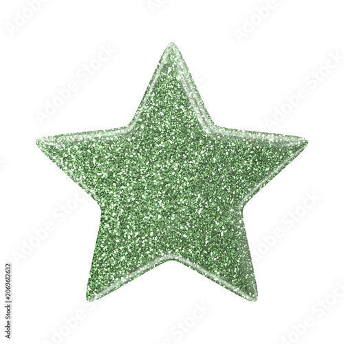 Stationery holographic gel sticker with glitter in the form of a shiny star