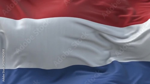 Waving flag of the netherlands against a green screen background