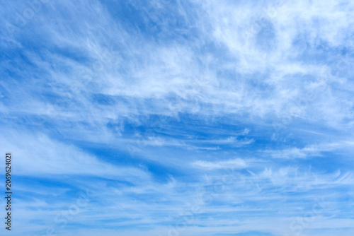 Tableau sur toile 青空に薄雲が広がる風景