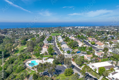 Fotografie Aerial view of Cardiff by the Sea, usually referred to as Cardiff, is a beach co