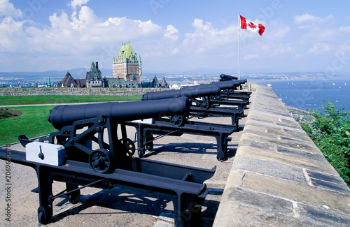Chateau Frontenac Historic Architecture Under Blue Sky in Quebec City