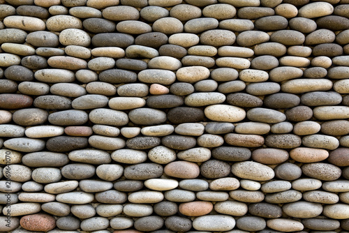 Photography River Rock and Pebble Stone Background Shows Stacked Natural Stones