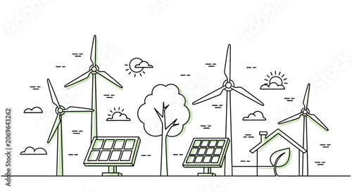 Eco friendly energy, sustainable power, green technology, renewable resources