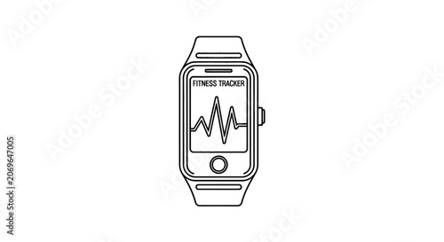 Smartwatch with heart rate monitor display.