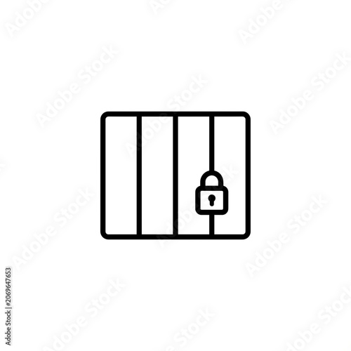 Photos Jail Cell Icon Symbol of Incarceration and Confinement.