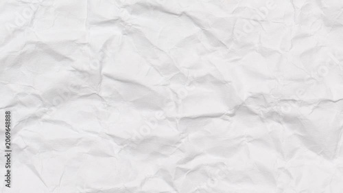 Blank sheet of white paper unwrinkled. grunge crumpled white paper texture. wrinkled paper motion