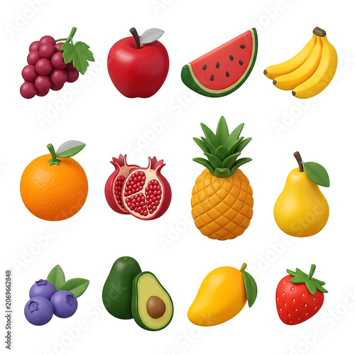 Variety of Fresh Fruit Types 1.