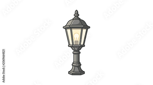 Outdoor Lamp Post Lighting Fixture.