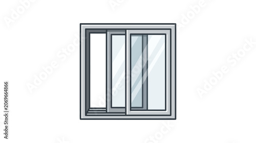 Modern Triple Pane Window Frame.
