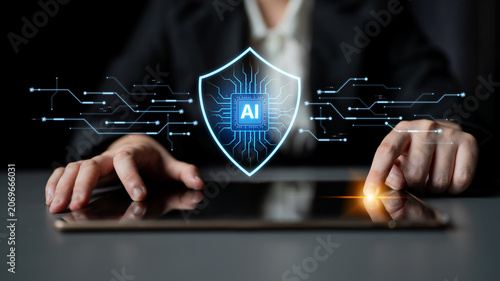 Billede på lærred AI-powered cybersecurity
