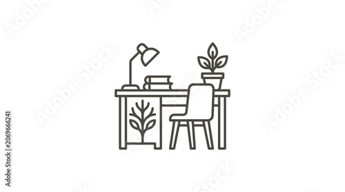 Simple line drawing of a chair.