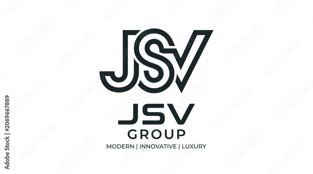 Obraz premium JSV Group modern luxury brand logo.