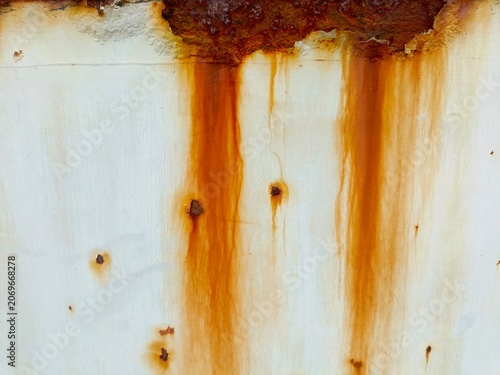 Konstfotografi old rusty iron panel texture with orange brown corrosion stains