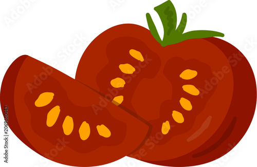 Photos Tomato Sliced Illustration