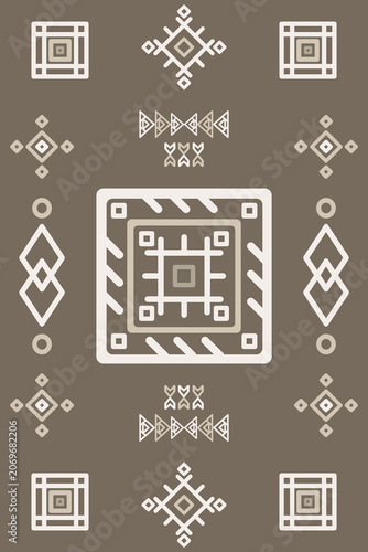 Southwest native seamless pattern ethnic tribal Aztec geometric Navajo Native American fabric earth tone design vector for textile printing