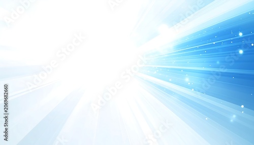 Abstract Blue Light Speed Background with Motion Streaks and Glow