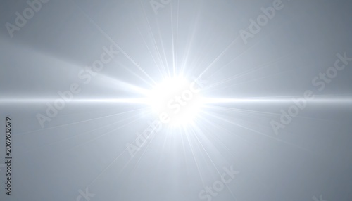 Sunlight Flare Background with Glowing Bright White Light Rays
