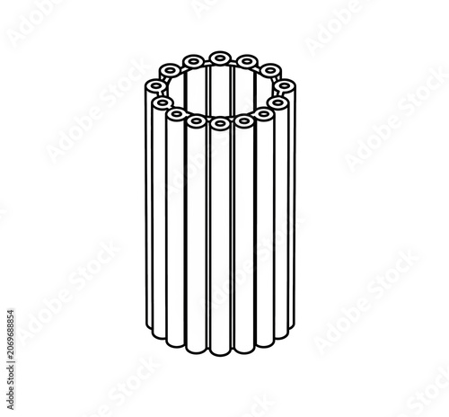 Centriole Structure Educational Biology Illustration Isolated on White Background