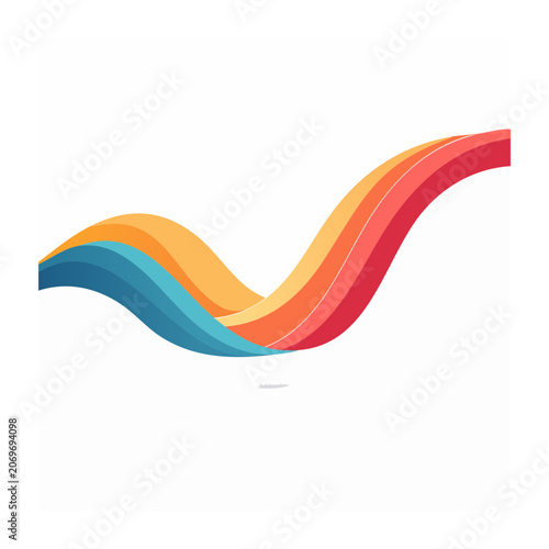 Colorful abstract wave vector design