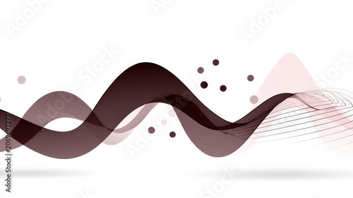 Abstract Wave Design with Smooth Curves and Dynamic Flowing Shapes