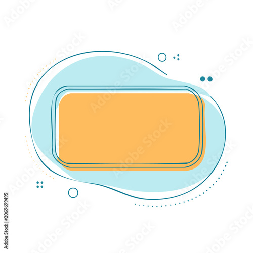 Abstract rounded rectangle in organic blob shape
