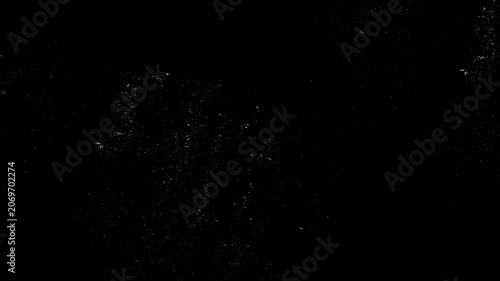 Film grain old dust texture 4k motion isolated on black background