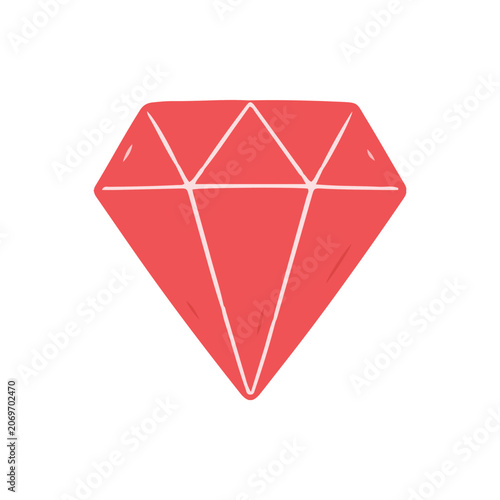 Fotografía Red diamond gemstone brilliant cut