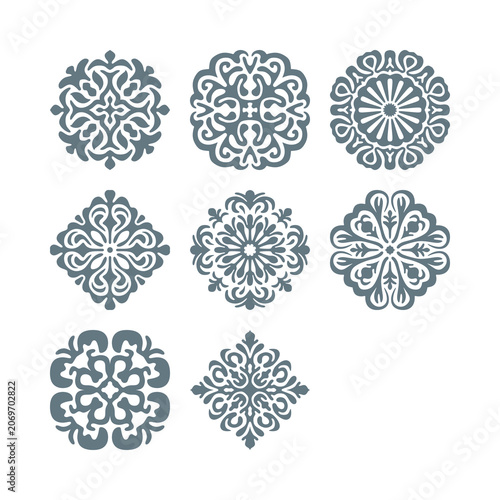 Ornamental Floral Pattern Vector Set