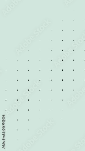 Seamless pattern with a gradient of varying diamond shapes. Minimalist grid layout featuring geometric rhombus symbols in a consistent color palette.