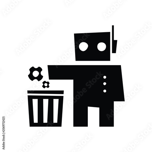 Robot Throws Gears in The Recycle Bin