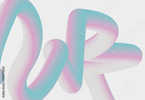 Abstract 3D Gradient Ribbon Background