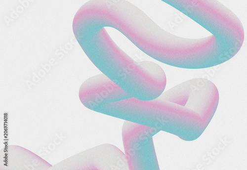 Abstract 3D Gradient Ribbon Background