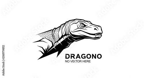 Detailed illustration of a dinosaur head.