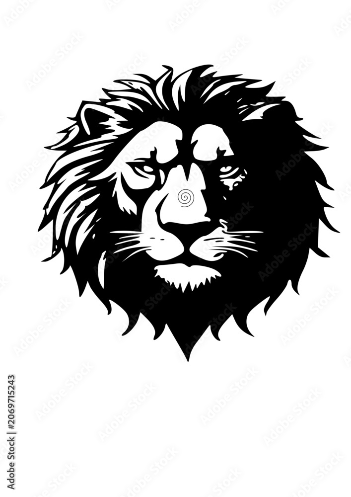 Obraz premium LEON DIBUJADO LOGO IMAGEN LION