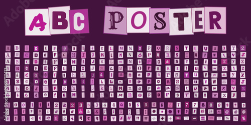 ABC POSTER Alphabet Letters Numbers Symbols Collection for Graphic Design Projects and Typography Art Projects for Kids Education and Creative Crafting