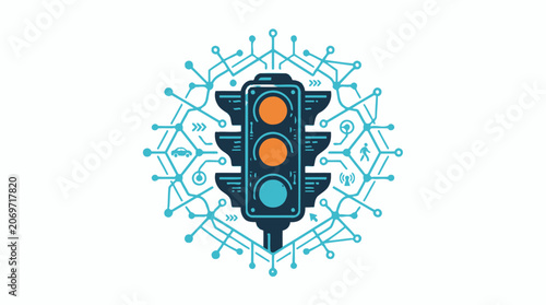 Smart Traffic Light System with Digital Network Overlay.