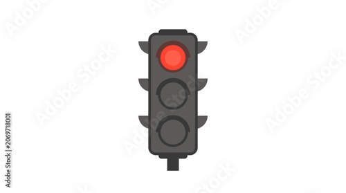 Red Traffic Light Signal for Road Safety and Regulation.