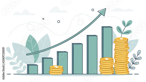 Obraz na plátne Growing finance and investment concept.