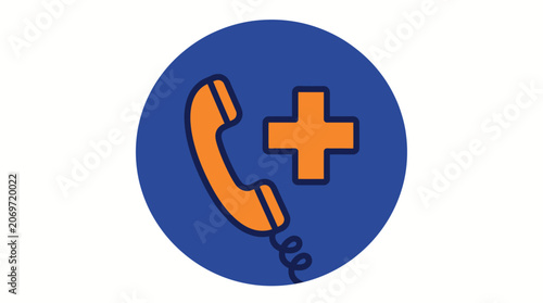 Medical Emergency Telephone Service Symbol.