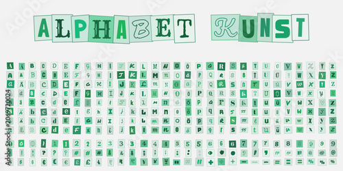 Fotografija ALPHABET KUNST Buchstaben Set im Erpresserbrief Stil fuer kreative Collagen und