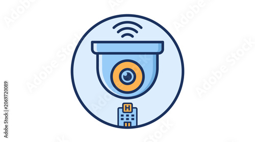 Wireless Security Camera System Device.