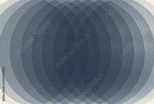 Foto Abstract horizontal background of concentric oval waves in deep blue grey tones creating hypnotic optical illusion effect