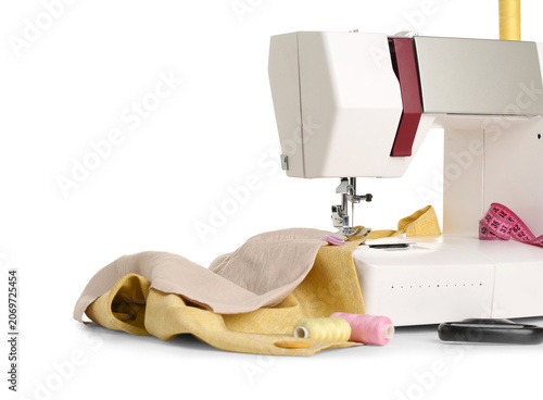 Sewing machine with clothes...