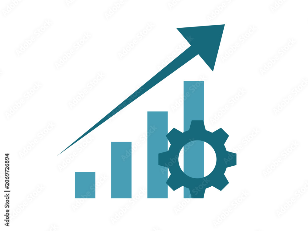 Fototapeta premium Improvement icon. Productivity and efficiency icon design. Flat vector icon concept.