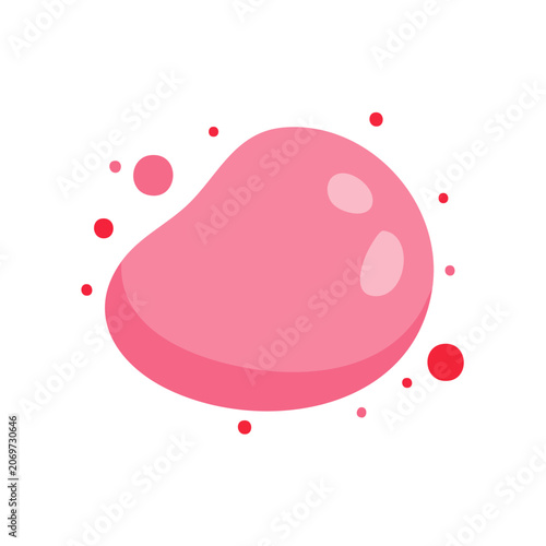 Pink liquid blob vector illustration