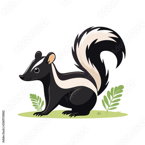 Cartoon Skunk Vector Illustration